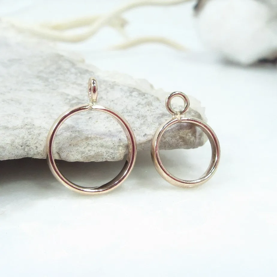 Open Resin Bezel - Circle, 8mm, Single Ring - Choose Your Metal