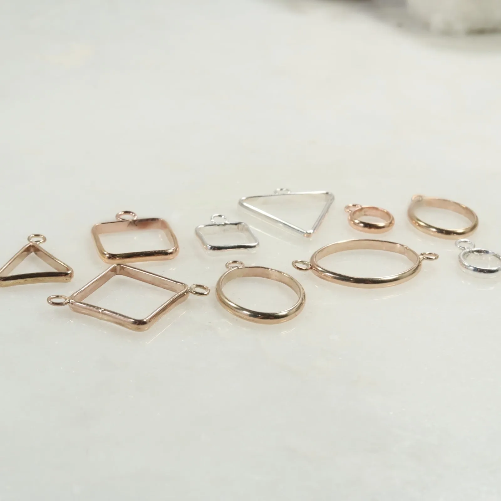 Open Resin Bezel - Circle, 8mm, Single Ring - Choose Your Metal