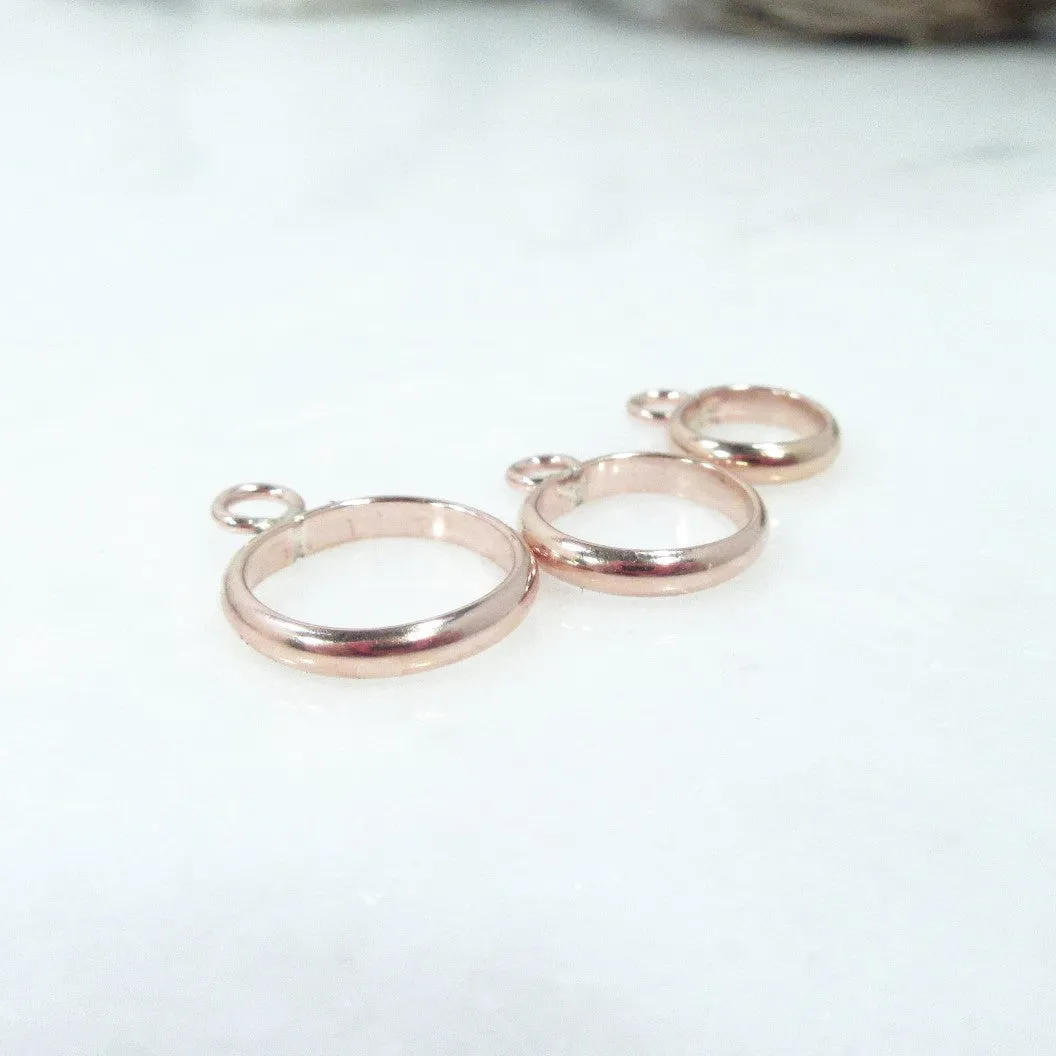 Open Resin Bezel - Circle, 8mm, Single Ring - Choose Your Metal