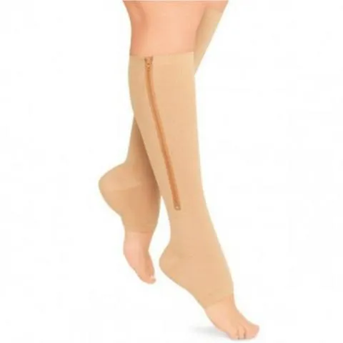 Open Toe Zipper Compression Stockings For Men and Women