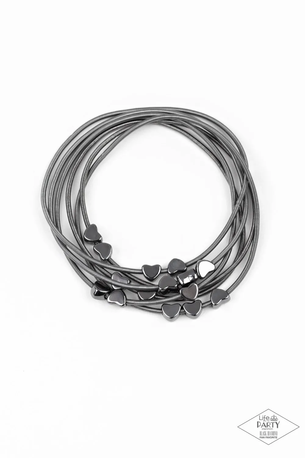 Paparazzi Charmingly Cupid Bracelet Black