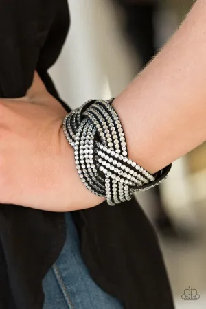 Paparazzi Top Class Chic - Black Wrap Bracelet