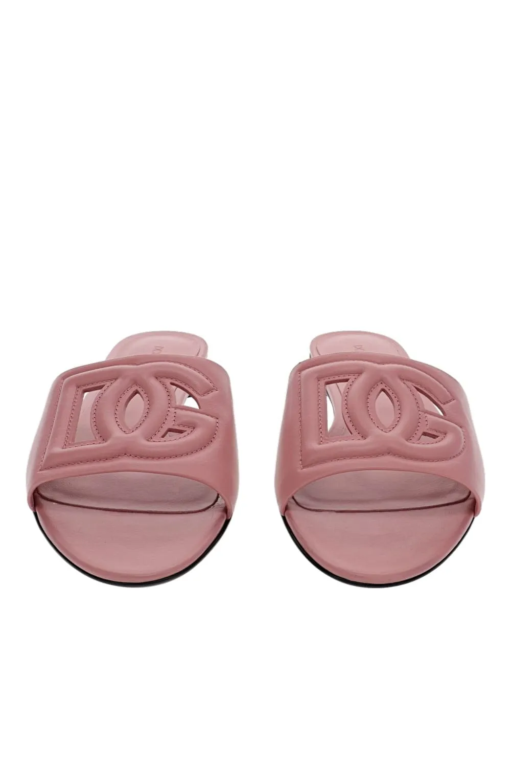 Pink Ciabatta Leather Slide Sandal