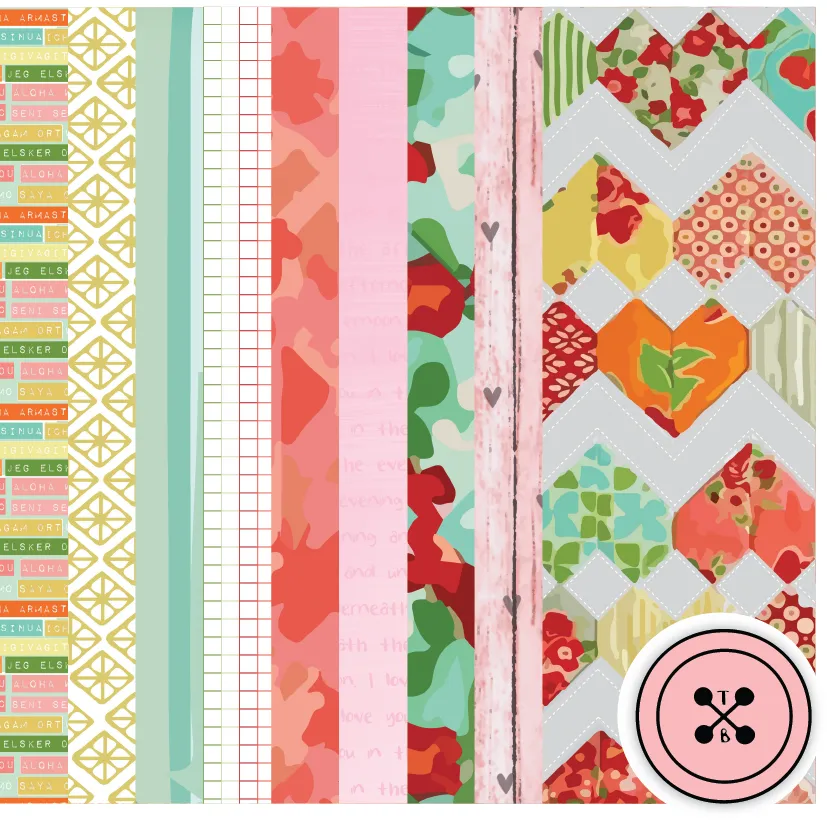 Quilted Hearts Papers