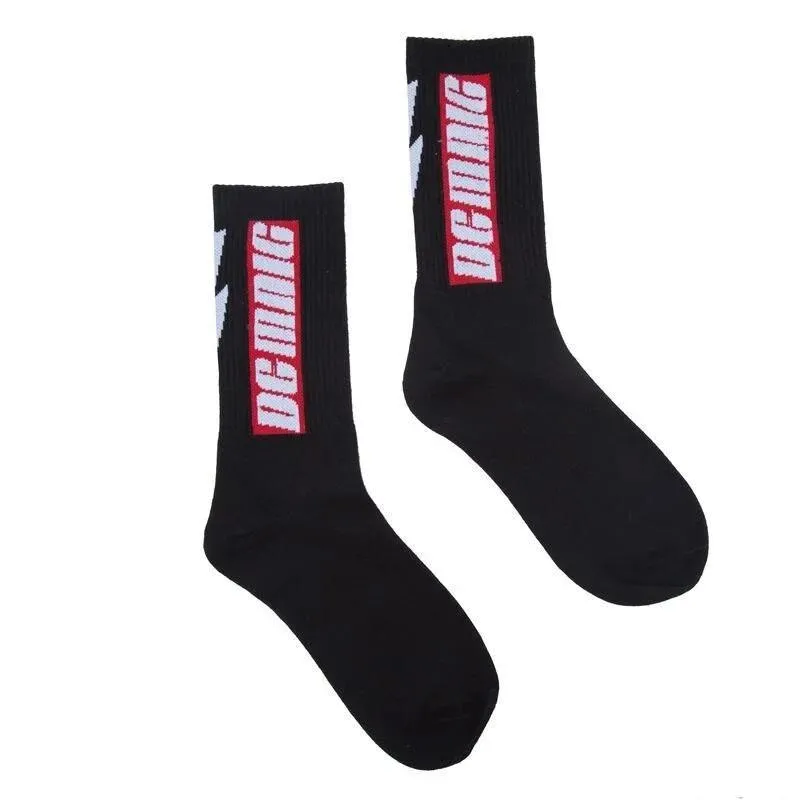"DC MNIC" Chaussettes Montantes Streetwear Noir - URB1™
