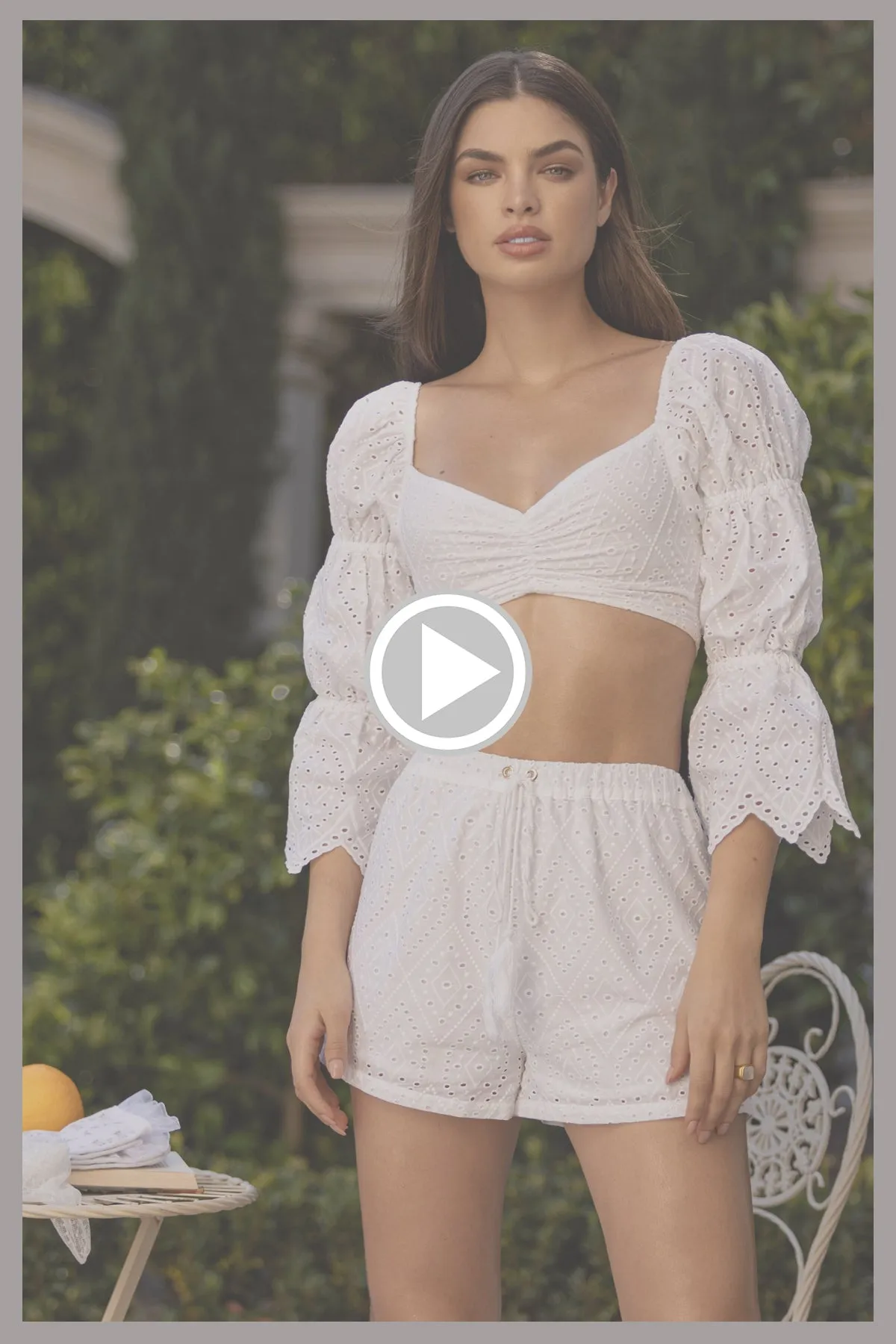 READY TO WEAR - Crop Top & Shorts • White Campaign