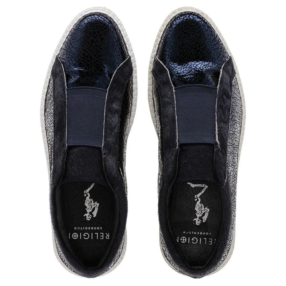 RELIGION Women's Shifter Trainer Sneakers, Navy
