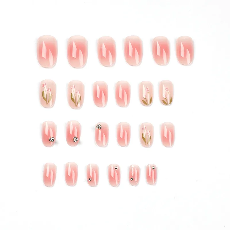 Round Transparent Pink Diamond Tulip