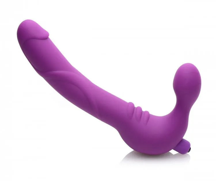 Royal Revolver Vibrating Strapless Strap- on  - Purple