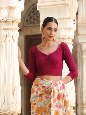 Ruby Red Stretchy Blouse