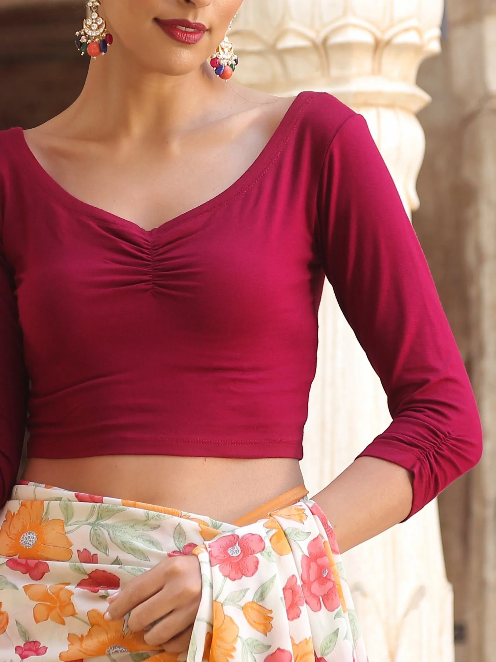 Ruby Red Stretchy Blouse