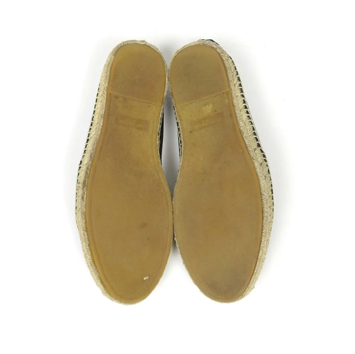 Saint Laurent Black Leather Espadrilles Size 43