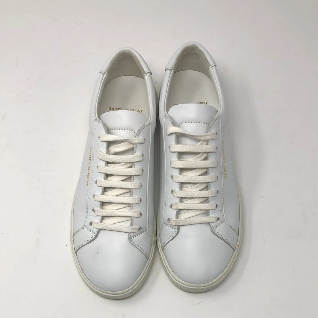 Saint Laurent White Leather 'ANDY' Sneaker