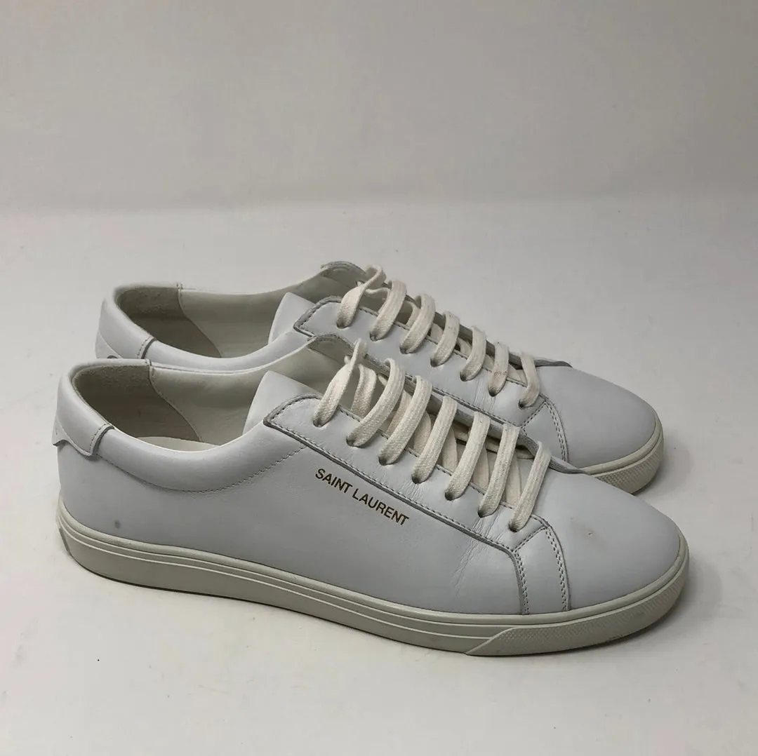 Saint Laurent White Leather 'ANDY' Sneaker