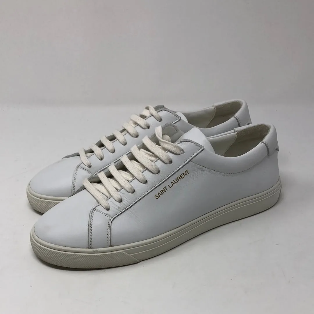 Saint Laurent White Leather 'ANDY' Sneaker