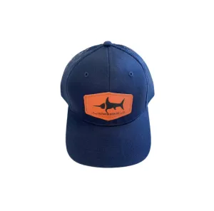 Saltwater Boys Leather Hat - Navy