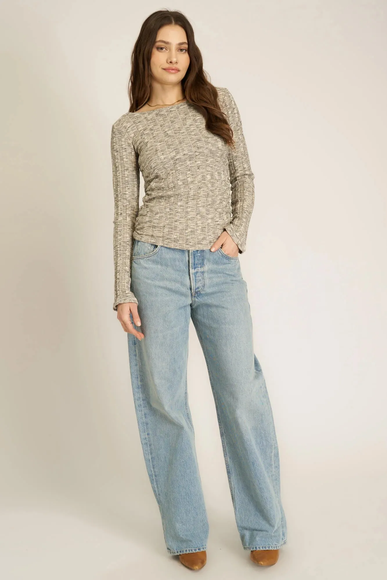 Sanna Boat Neck Long Sleeve Sweater