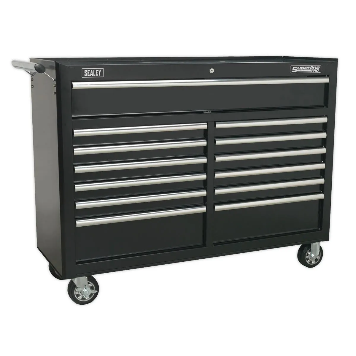 Sealey Superline Pro Rollcab 13 Drawer with Ball-Bearing Slides - Black