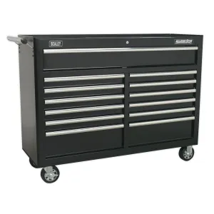 Sealey Superline Pro Rollcab 13 Drawer with Ball-Bearing Slides - Black