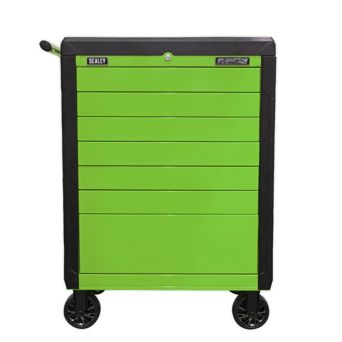 Sealey Superline Pro Rollcab 7 Drawer Push-To-Open - Green