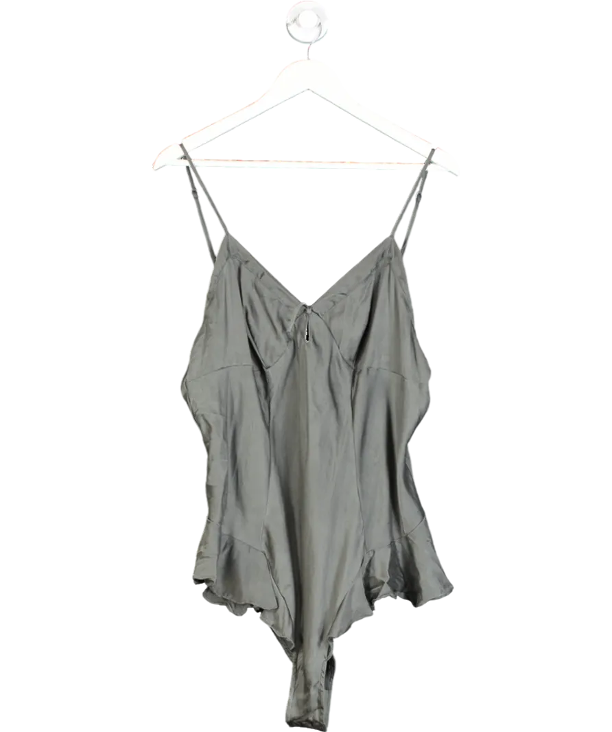 SKIMS Grey Strappy Silk Teddy UK XXL
