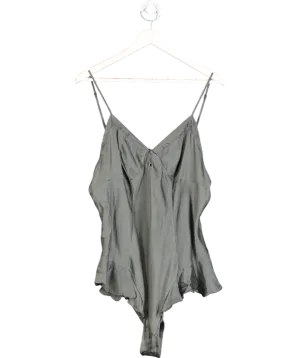 SKIMS Grey Strappy Silk Teddy UK XXL