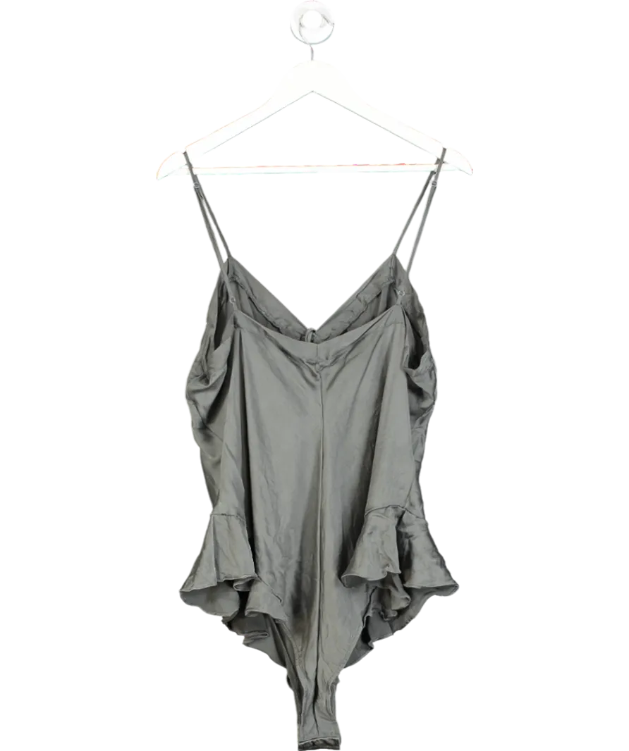 SKIMS Grey Strappy Silk Teddy UK XXL
