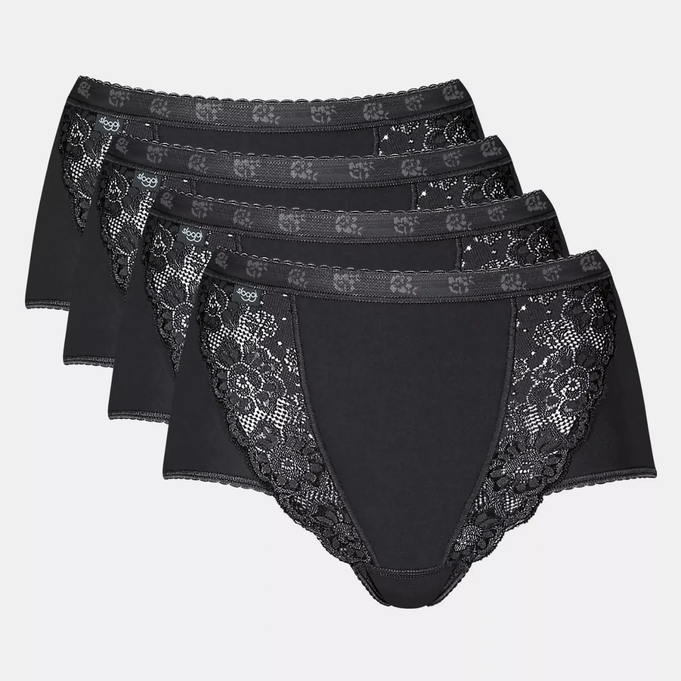 Sloggi Chic Maxi 4 Pack Brief | Black