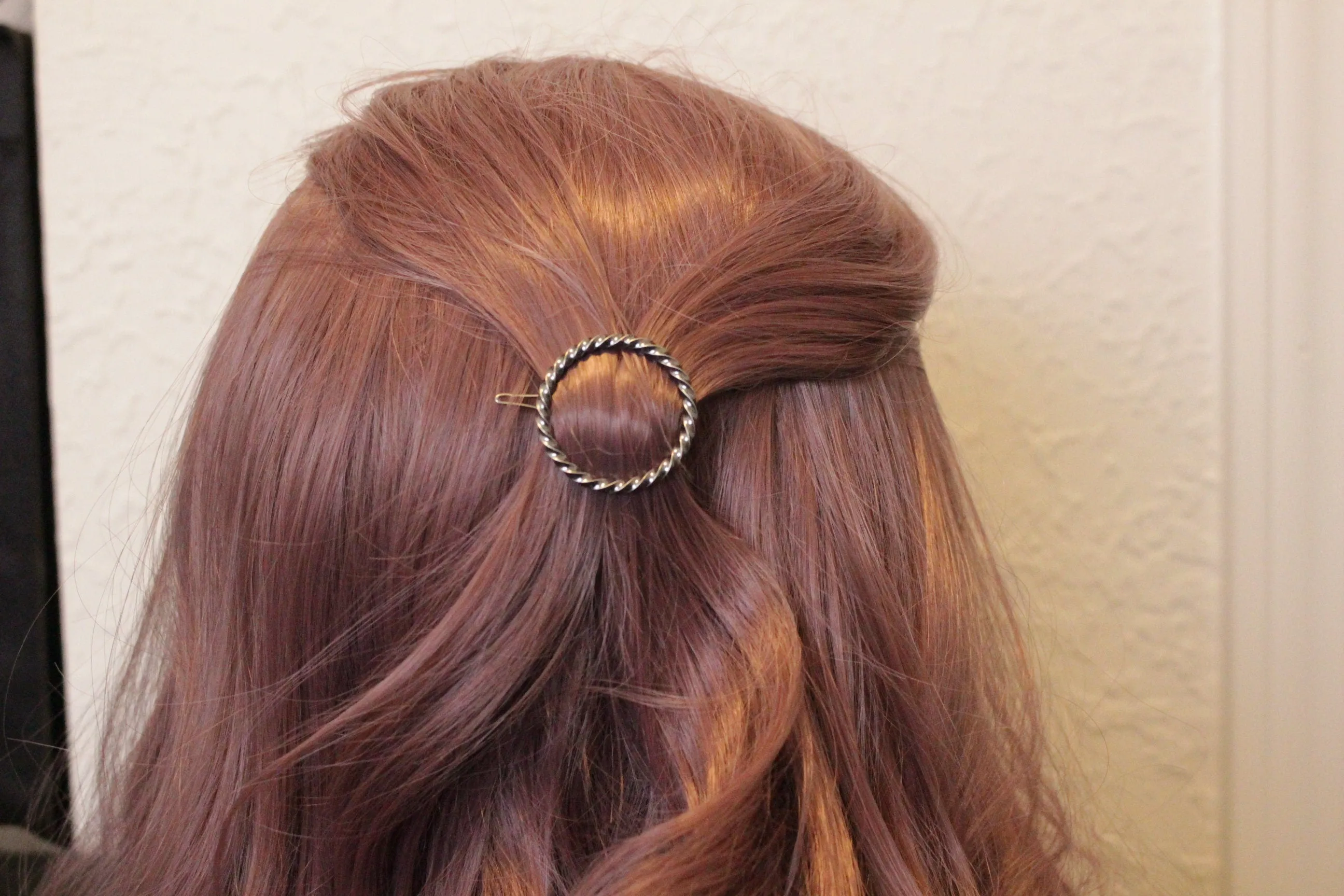 Small Silver beaded barrette