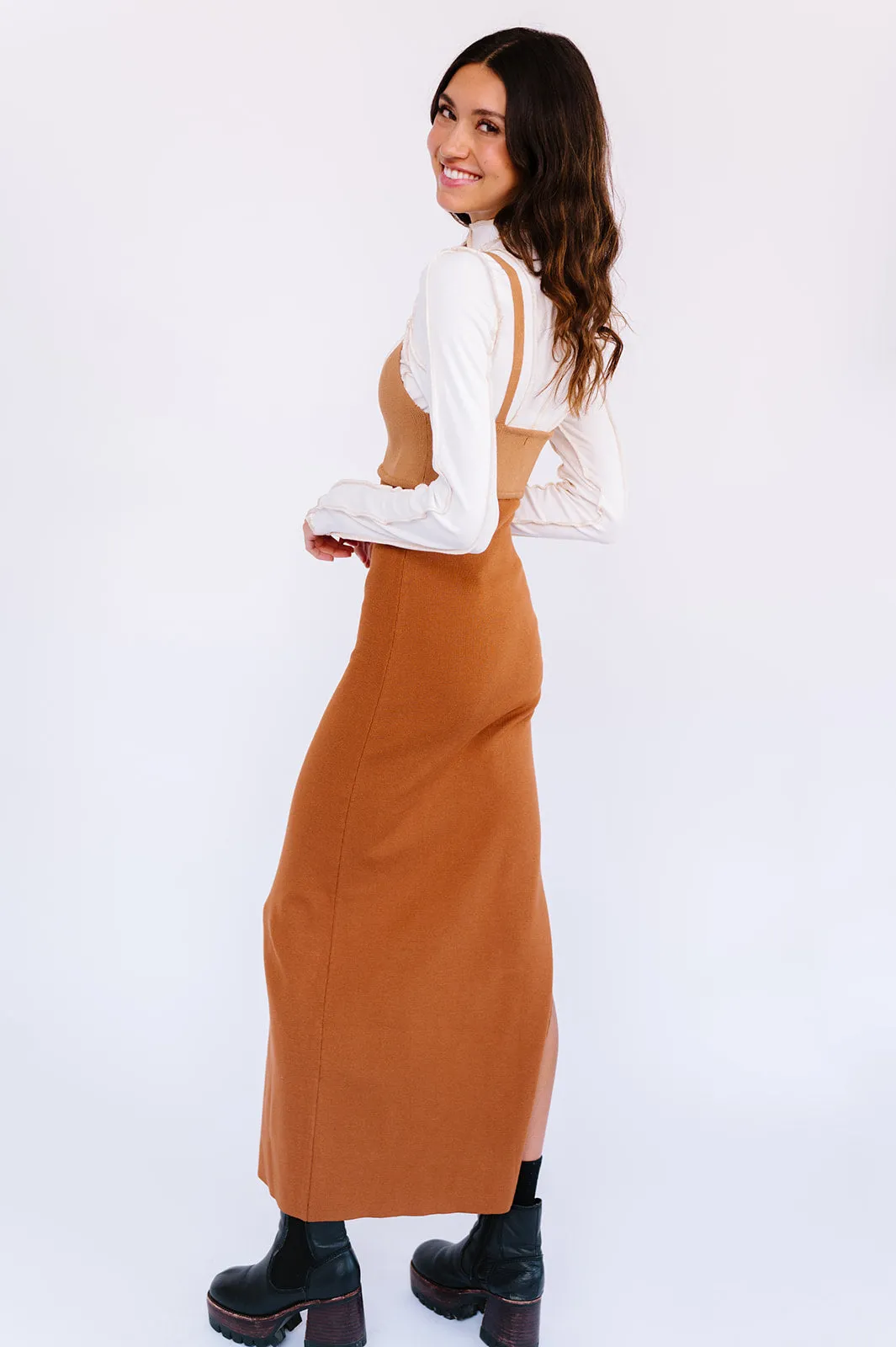 Soho Chic Knit Dress// Brown Multi