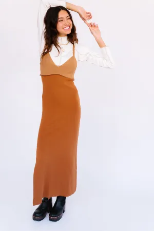Soho Chic Knit Dress// Brown Multi