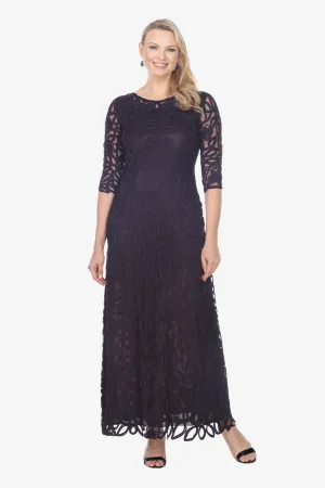 Soulmates 1616 Embroidered Sheath Evening Dress
