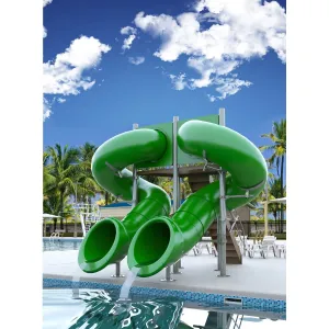 Spectrum Aquatics- Double Flume 360°/360° Half Hex Deck