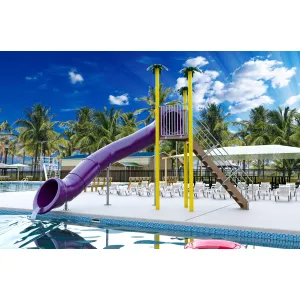 Spectrum Aquatics- Single Flume 90° Triangle Deck