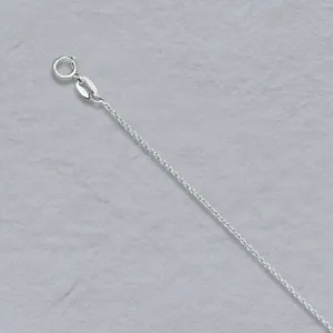 Springer's Collection Sterling Silver 1.0mm Round Cable Link Chain - 18"