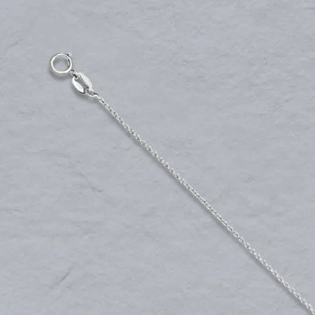 Springer's Collection Sterling Silver 1.0mm Round Cable Link Chain - 18"