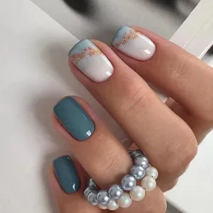 Square fresh sea blue solid color
