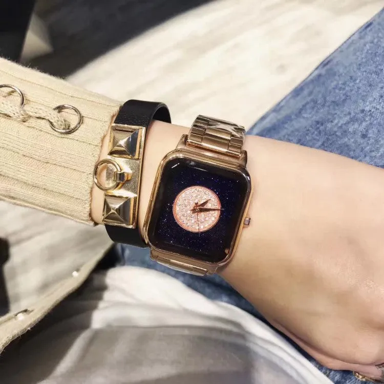 Square Pattern Starry Sky Women's Watch