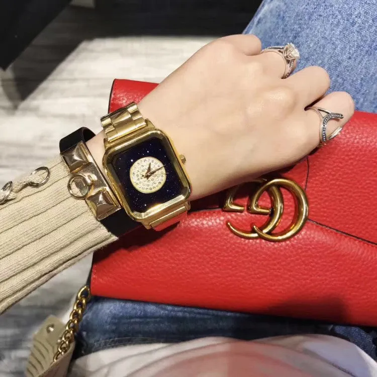 Square Pattern Starry Sky Women's Watch