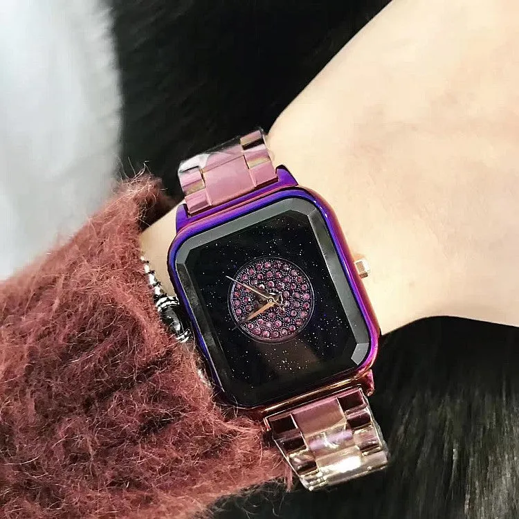 Square Pattern Starry Sky Women's Watch