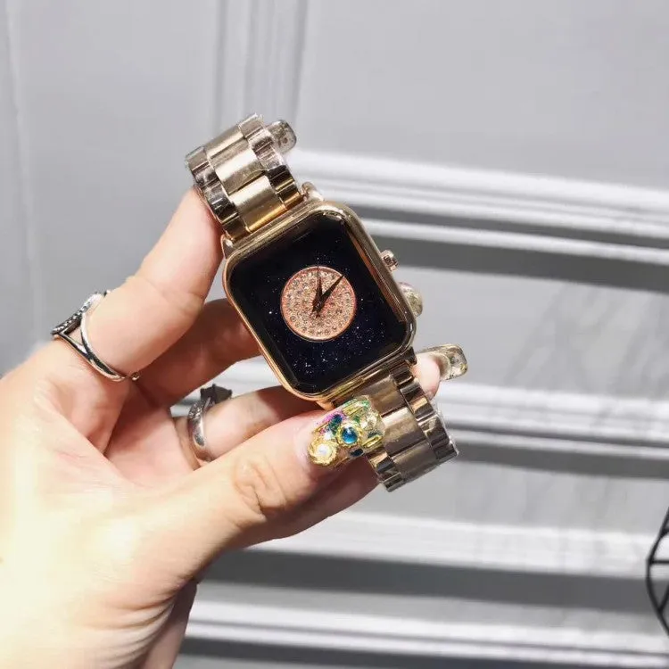 Square Pattern Starry Sky Women's Watch