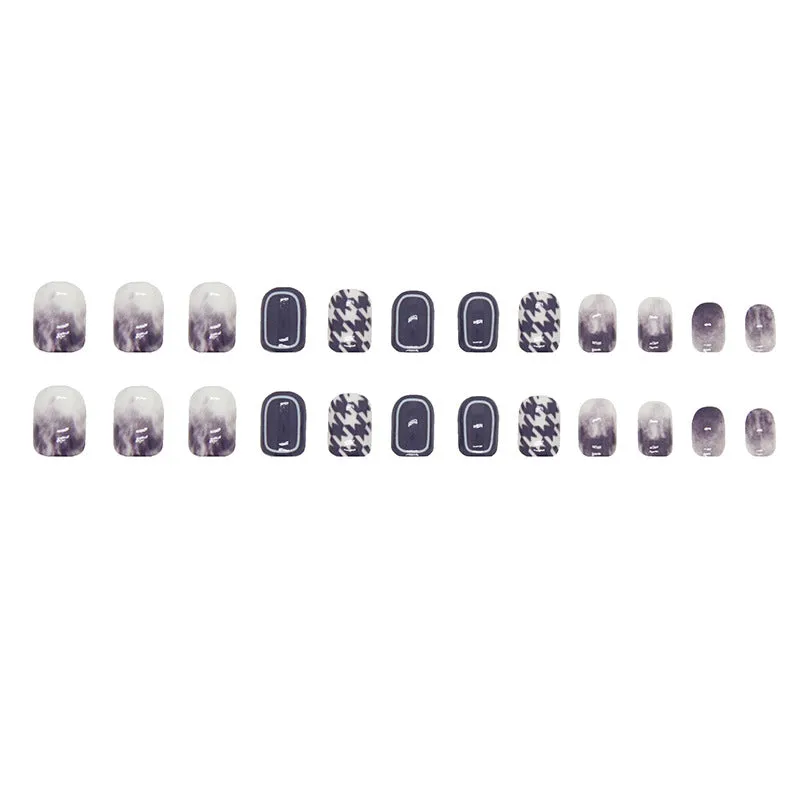 Square purple chinese print gradual