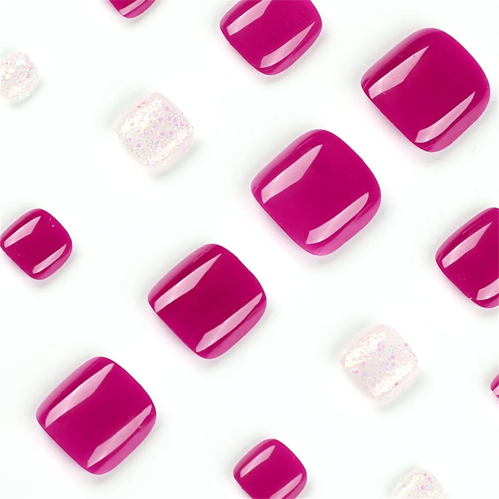 Square Toe Rose Glitter