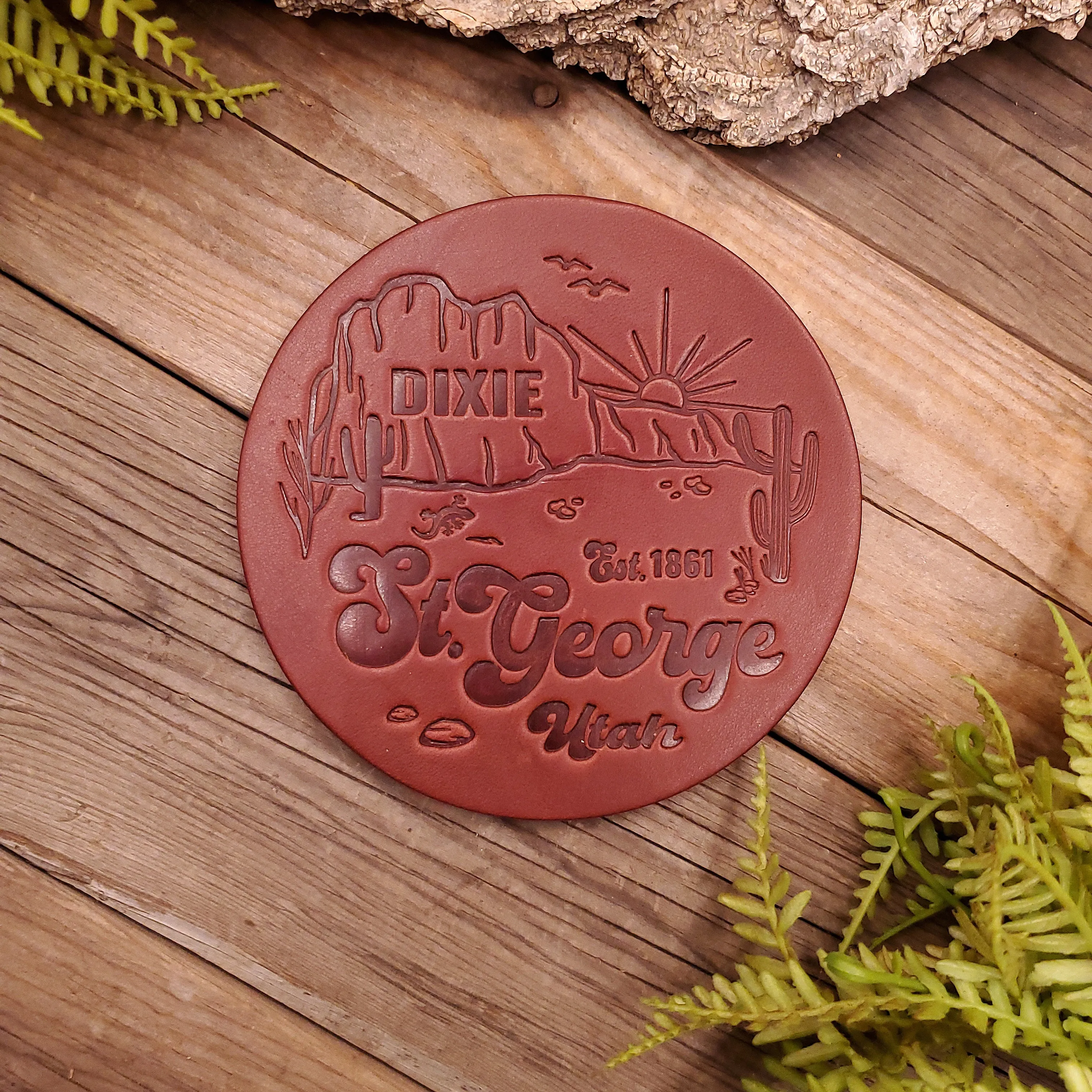 St. George Dixie -Leather Coasters