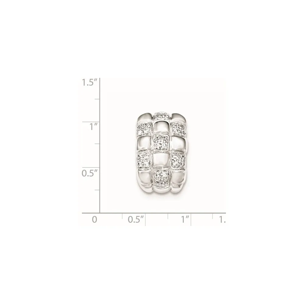 Sterling Silver Patterned Slide Pendant