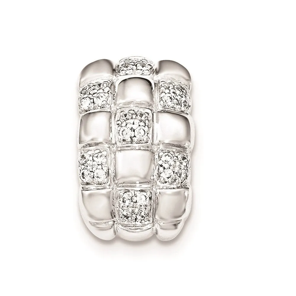 Sterling Silver Patterned Slide Pendant