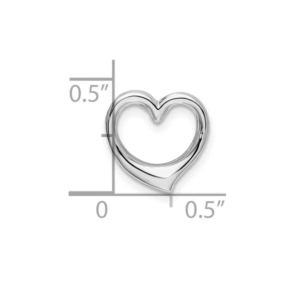Sterling Silver Polished Heart Slide