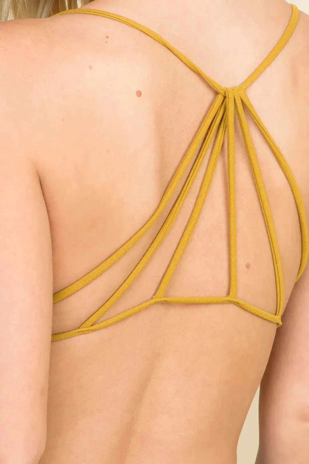 STRAPPY BACK MUSTARD BRALETTE