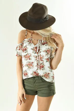 Strappy Floral Top