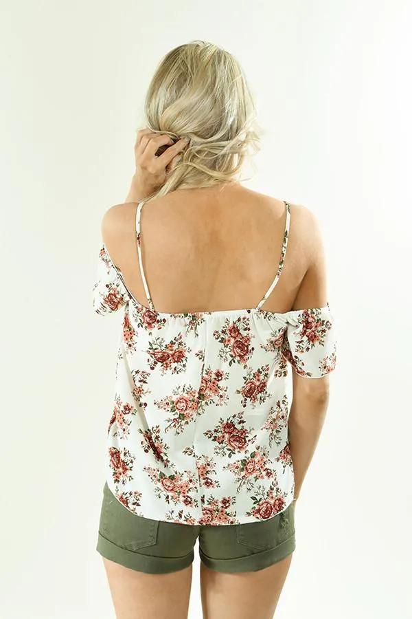 Strappy Floral Top